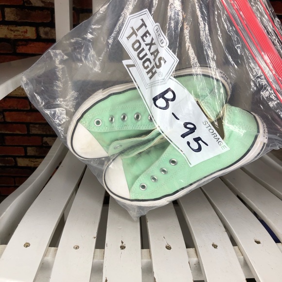 1Y Mint Green Converse Chuck Taylor Sneakers - Picture 9 of 9